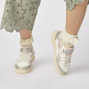 Victoria-Sneakers Bambina Argento Rosa