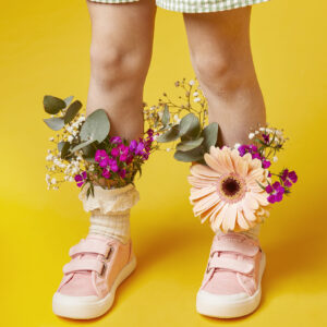 Naturnino- Sneakers Tessuto Cotone Delavè Rosa
