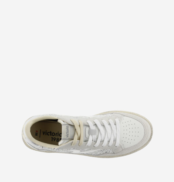 Victoria- Sneakers Donna Bianco Glitter Argento - immagine 4