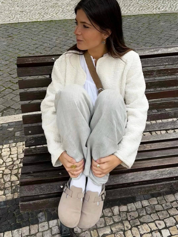 Sabot-Clog Velour Nabuk Taupe - immagine 6