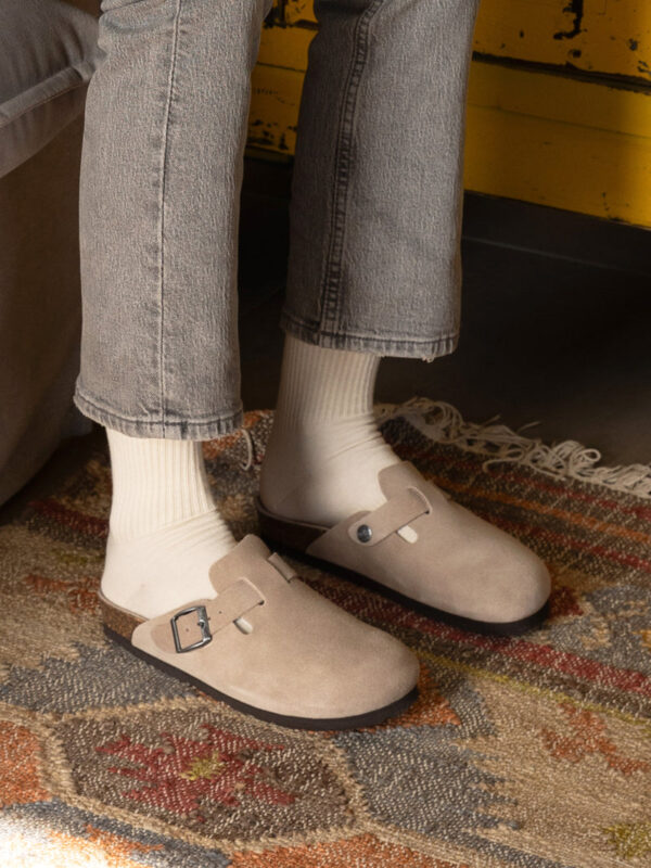 Sabot-Clog Velour Nabuk Taupe - immagine 7