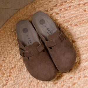 Sabot-Clog Velour Nabuk Terra