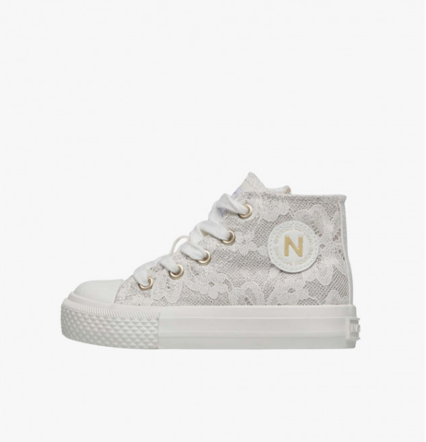 Naturino- Sneakers Alla Caviglia In Tessuto Ricamato - immagine 6
