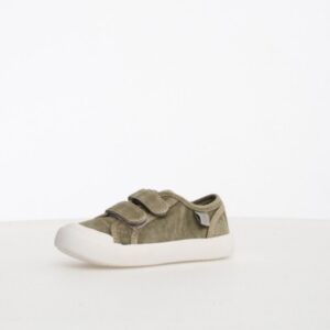 Naturnino- Sneakers Tessuto Cotone Delavè Verde